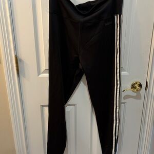Black adidas climalite pants with stripes